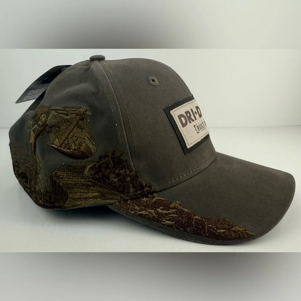 DRI Duck 3D Excavating Hat Dark Brown Modern Fit Embroidered 3325‎ OSFM NWT
